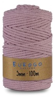 Spletená Šnúrka PRE MACRAME DITY RUŽOVÁ 100m 5mm Spletená Šnúrka PRE MACRAME DITY RUŽOVÁ 100m 5mm
