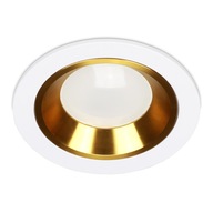 Zápustné halogénové stropné svietidlo, okrúhle, biele a zlaté, pre LED Zápustné halogénové stropné svietidlo, okrúhle, biele a zlaté, pre LED