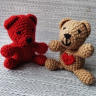 Valentínske medvedíky RUČNE VYROBENÉ háčkované maskoti