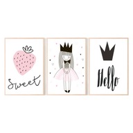 Sada 3 plagátov A4 baletka princezná víla č.3 Sada 3 plagátov A4 baletka princezná víla č.3