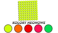 Vysekané nálepky, kruhy, bodky, neónové farby 2 cm - 81 kusov - J a A