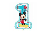 ČÍSLO 1 BALÓN MICKEY MOUSE MODRÁ 27'' 71cm ČÍSLO 1 BALÓN MICKEY MOUSE MODRÁ 27'' 71cm