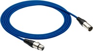 XLR - XLR mikrofónový kábel 1m modrý