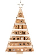 Drevený adventný kalendár darčekové krabičky na vianočný stromček Drevený adventný kalendár darčekové krabičky na vianočný stromček