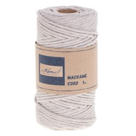 Macrame bavlnená šnúra 3 mm krútená bavlna 100