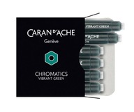 Caran d'ache chromatics žiarivo zelené kazety, 6 ks, tmavo zelené