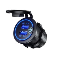 2XUSB ZÁSUVKA QC3.0 RÝCHLA NABÍJAČKA PRE VSTAVANIE 2XUSB ZÁSUVKA QC3.0 RÝCHLA NABÍJAČKA PRE VSTAVANIE