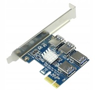 PCI-E 1x Riser 4x USB 3.0 SPLITTER V.2