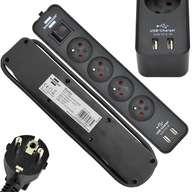 ŠTÝLOVÝ ELEKTRICKÝ PÁS PREdlžovací KÁBEL 2xUSB 4 ZÁSUVKY KÁBEL 1,5M 3500W ŠTÝLOVÝ ELEKTRICKÝ PÁS PREdlžovací KÁBEL 2xUSB 4 ZÁSUVKY KÁBEL 1,5M 3500W