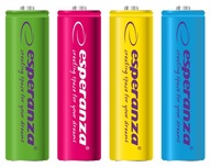 Esperanza NI-MH R6 AA batérie 2000 mAh 4 ks. Esperanza NI-MH R6 AA batérie 2000 mAh 4 ks.