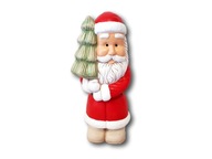 Figúrka Santa Clausa Santa Claus s vianočným stromčekom Vianočné trblietky