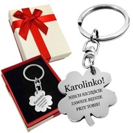 Ďatelinová kľúčenka pre šťastie s GRAVENÝM darčekom k narodeninám Ďatelinová kľúčenka pre šťastie s GRAVENÝM darčekom k narodeninám