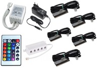 Sada 5x RGB LED klipov pre osvetlenie nábytkových políc Sada 5x RGB LED klipov pre osvetlenie nábytkových políc