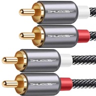 Kábel Czincz 2x RCA - 2RCA 1m Shudder PREMIUM ZLOŽENIE Opletenie Kábel Czincz 2x RCA - 2RCA 1m Shudder PREMIUM ZLOŽENIE Opletenie