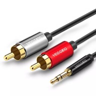 VEGGIEG AUDIO KÁBEL 2RCA - JACK 3,5 mm AUX OFC 1,5 m VEGGIEG AUDIO KÁBEL 2RCA - JACK 3,5 mm AUX OFC 1,5 m