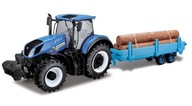 NEW HOLLAND T7.315 S PRÍVESOM A BALÍKOM SLAMY