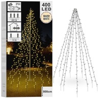 Vianočné osvetlenie na vonkajší stĺp na vianočný stromček, 400 LED Vianočné osvetlenie na vonkajší stĺp na vianočný stromček, 400 LED