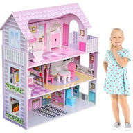 Veľký drevený DOLLHOUSE XXL 3 POSCHOD + nábytok Veľký drevený DOLLHOUSE XXL 3 POSCHOD + nábytok
