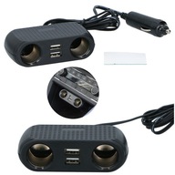SPLITTER 2 zásuvky zapaľovača + 2x USB SPLITTER 2 zásuvky zapaľovača + 2x USB