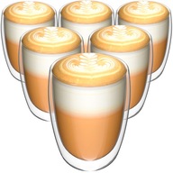 Termopoháre na kávu latte Miowi 6 ks, 350 ml