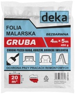 HRUBÁ BEZFAREBNÁ MALIARSKA FÓLIA 4*5M 450G HRUBÁ BEZFAREBNÁ MALIARSKA FÓLIA 4*5M 450G