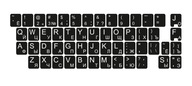 Nálepky na klávesnicu QWERTY + UKRAJINSKÁ CYRILIKA