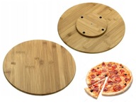 35 cm Bambusová DOSKA na OTOČNÉ PIZZOVÉ občerstvenie 35 cm Bambusová DOSKA na OTOČNÉ PIZZOVÉ občerstvenie