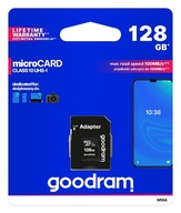 GoodRam microSD karta 128GB CL10 UHS-I adaptér