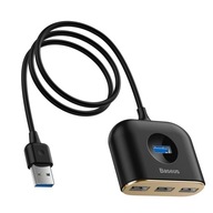 Baseus štvorcový okrúhly 4v1 USB HUB 1m CAHUB-AY01 Baseus štvorcový okrúhly 4v1 USB HUB 1m CAHUB-AY01