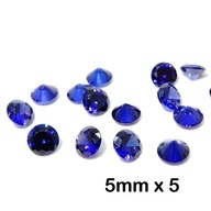 Šperk Zirkóny modrý zafír 5mm x 5ks