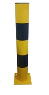 Žlto-čierna kovová tyč U12c s pätkou 80 cm