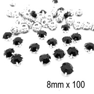 Kamienky Kamienky na šitie Čierne 8mm x 100