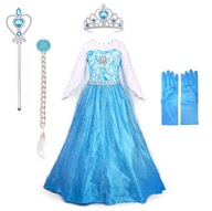Elsa Outfit S Dress + Elsa Braid Set 104-110 + Elsa Braid Set Elsa Outfit Rukavice 4el