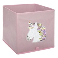 Ružový box na hračky s motívom jednorožca