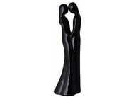 Zamilovaný pár, čierna keramická figúrka na darček, svadbu, výročie, 23 cm Zamilovaný pár, čierna keramická figúrka na darček, svadbu, výročie, 23 cm