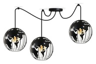PAVÚKOVÝ LAMPA STROPNÉ ZÁVESNÉ LAMPY GLOBUS 3 GUĽOVÉ ČIERNE LAMPY LAMPY PAVÚKOVÝ LAMPA STROPNÉ ZÁVESNÉ LAMPY GLOBUS 3 GUĽOVÉ ČIERNE LAMPY LAMPY