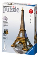 3D puzzle, 216 dielikov. Eiffelova veža
