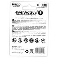 2x everActive R20 D 10000 mAh technológia ENELOOP
