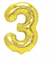 3 zlaté fóliové balóny 100 cm narodeniny