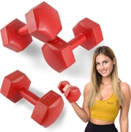 Činky 4FIZJO HEXAGONAL - 2x 3 kg Červená Činky 4FIZJO HEXAGONAL - 2x 3 kg Červená