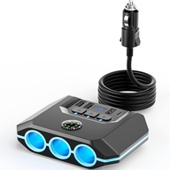 USB splitter/splitter 12/24V | USB-3 + USB-C | 3 x napájanie | + LCD USB splitter/splitter 12/24V | USB-3 + USB-C | 3 x napájanie | + LCD