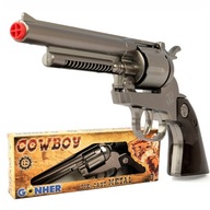 KOVOVÝ KOVBOJSKÝ REVOLVER PRE 12 ČIAPOK STARŠÍ KOVOVÝ KOVBOJSKÝ REVOLVER PRE 12 ČIAPOK STARŠÍ
