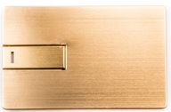 Kovová karta Pendrive 64 GB zlatá + gravírovanie Kovová karta Pendrive 64 GB zlatá + gravírovanie