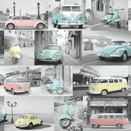 Retro Volkswagen - autá atď. - TAPETA - UGEPA Retro Volkswagen - autá atď. - TAPETA - UGEPA