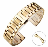 Hodinkový náramok 19 mm Gold Steel Full Hodinkový náramok 19 mm Gold Steel Full