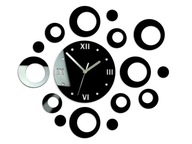 RING Kolieska Nástenné hodiny 55 cm Čierne RING Kolieska Nástenné hodiny 55 cm Čierne