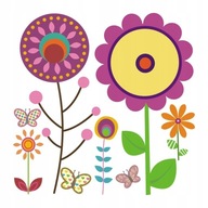 Nálepky na stenu pre deti set Flowers 9 Nálepky na stenu pre deti set Flowers 9
