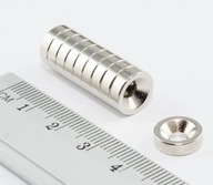 Neodymový magnet na skrutku 10x7/3,5x3 10 ks Neodymový magnet na skrutku 10x7/3,5x3 10 ks