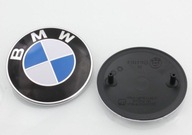 BMW 82mm znak vpredu vzadu ČIERNE POZADIE = SILNÉ LEPIVO