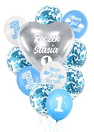 Balóny sada balónov ROK + MENO 1. narodeniny Balóny sada balónov ROK + MENO 1. narodeniny